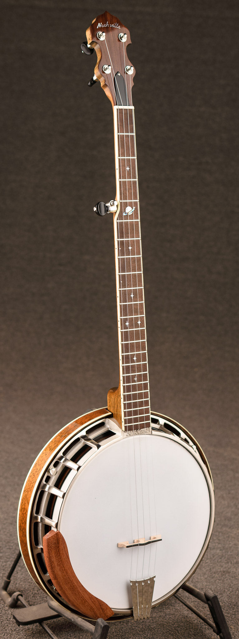 Nechville Mahogany Saturn Banjo w/ Corona Frame + Bronze Tone Ring