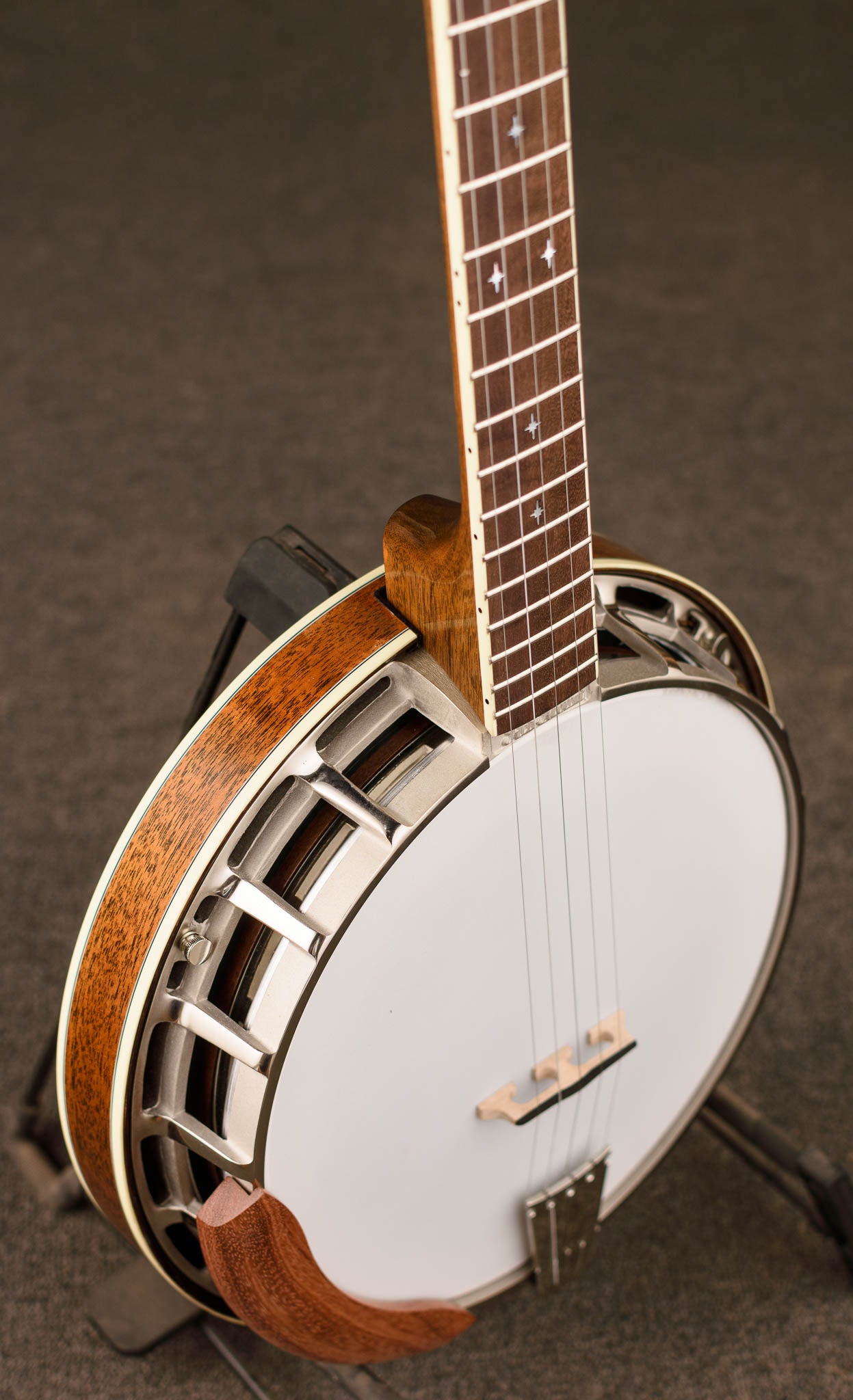 Nechville Mahogany Saturn Banjo w/ Corona Frame + Bronze Tone Ring