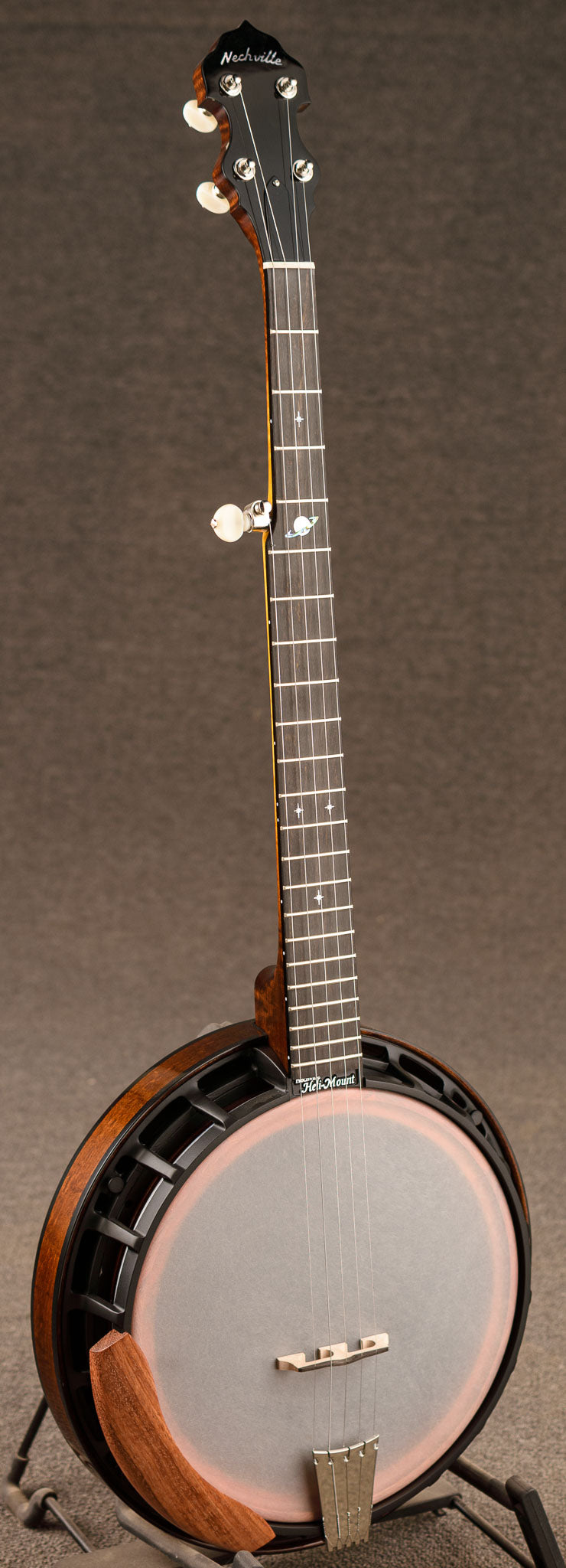 Nechville Custom Saturn Banjo with Honey Amber Finish