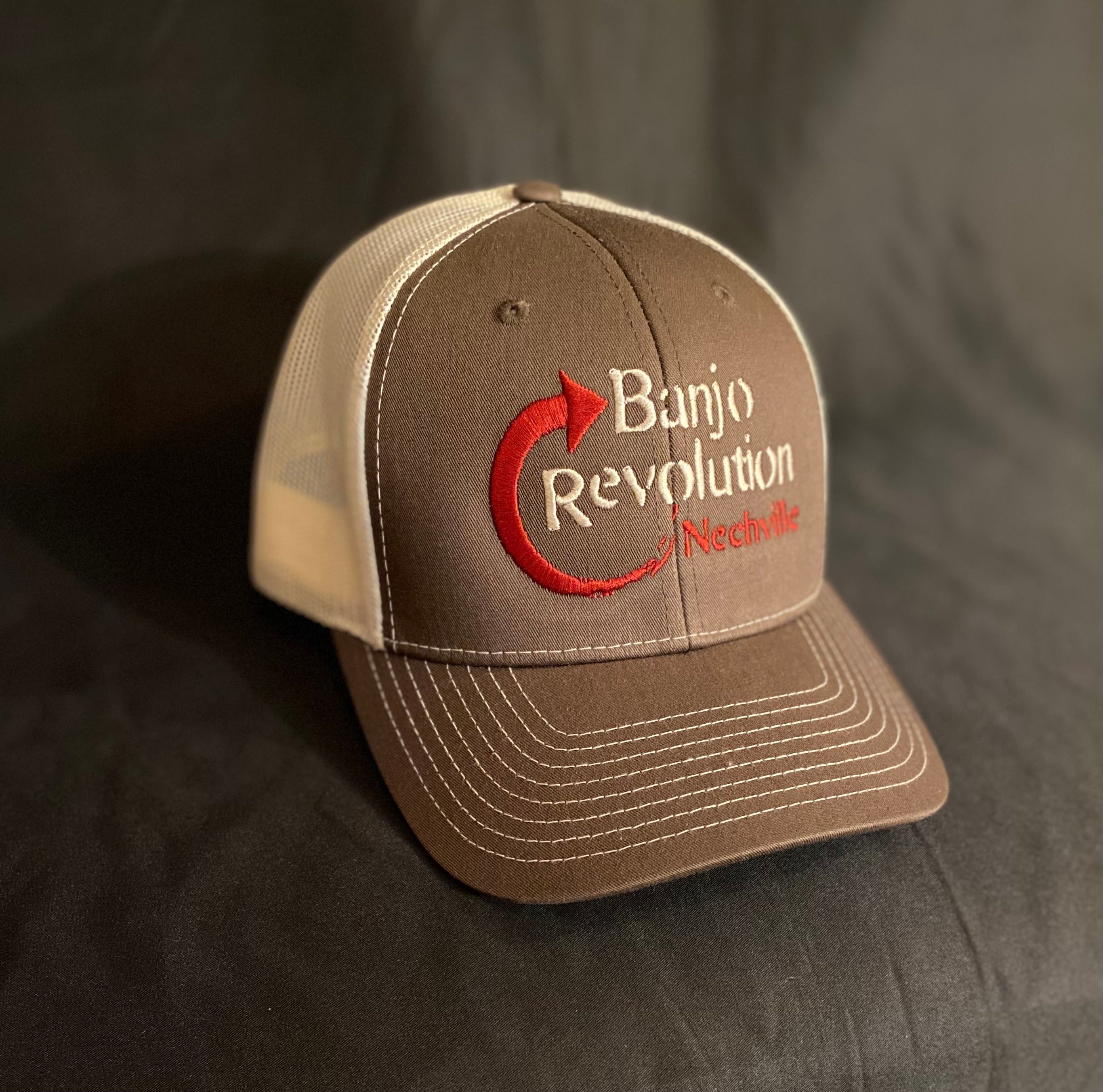 Banjo Rev Cap Taupe & Ivory